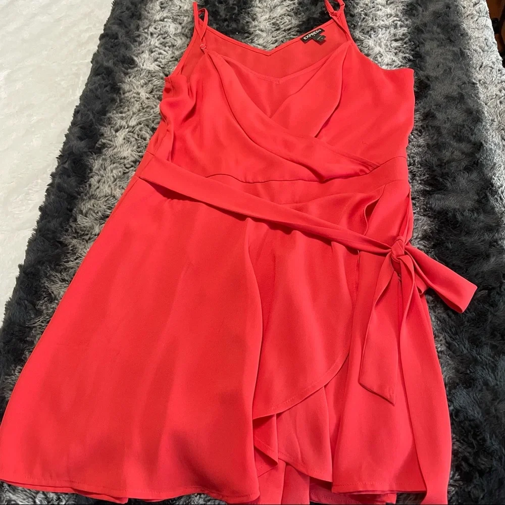 💥Express Hot Orange Side Tie Romper💥 - Picture 2 of 6